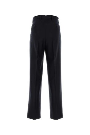 Ami Mens Midnight Blue Wool Pant Navyblue Exterior: Virgin Pantaloni