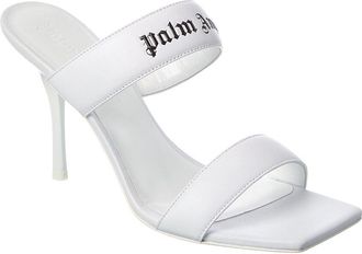 Palm Angels Logo Band Leather Sandal