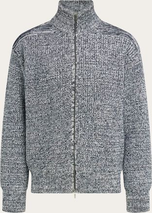 Ferragamo Men Zip cardigan White
