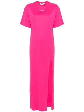 Msgm Abito modello T-shirt con stampa - Rosa