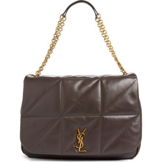 Saint Laurent Large Jamie 4.3 Carr&eacute; Rive Gauche Quilted Leather Shoulder Bag in Arabica at Nordstrom