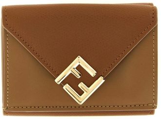 Fendi Portemonnee met FF-sluiting - Dames - Accessoires - Bruin - Maat: ONE Size