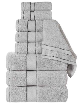Superior Niles Giza Cotton Dobby Ultra-Plush Thick Soft Absorbent 9pc Towel Set