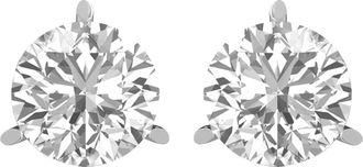 Diamond2Deal 14k Gold 0.75Ct Round Lab Grown Diamond Stud Earrings 3 Prong