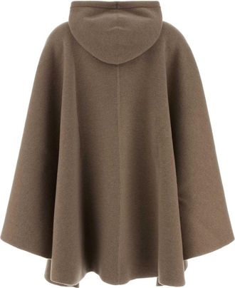 Bottega Veneta Womens Compact Cape Beige Cashmere Capes