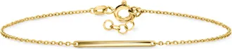 Ross-Simons Italian 10kt Yellow Gold Bar Cable-Chain Bracelet
