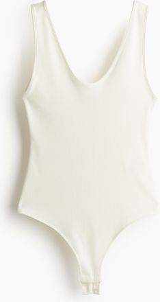 H&M Gerippter Tangabody - Weiss