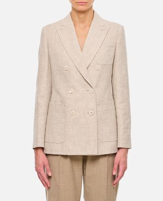 Max Mara Beige Double-breasted Blazer