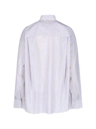Finamore Womens Shirts White Cotton Linen