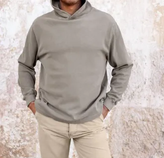 Alex Crane Caza Long Sleeve Hoodie In Clay