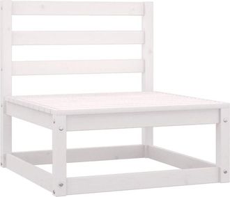 vidaXL Vidaxl - Garden Middle Sofa White Solid Wood Pine