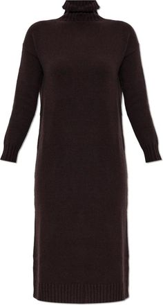 Max Mara Wool Dress Fragore - Dames - Jurken - Bruin - Maat: L Wol
