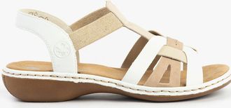 Rieker Womens Rieker 65918-81 Womens Sandals White Combination - Size: 6.5