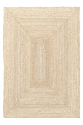 AFK Living Alfombra hecha a mano en yute beige 160 x 230 cm