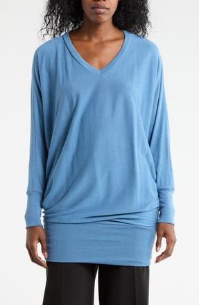 Go Couture V-Neck Dolman Tunic Sweater in Lyons Blue at Nordstrom Rack, Size X-Large
