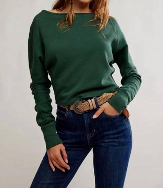 Free People Jess Long Sleeve Top In Sea Moss
