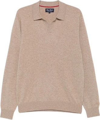 MC2 Saint Barth Covent Kasjmier Polo - Heren - Polos - Beige - XL - Kasjmier - Tops
