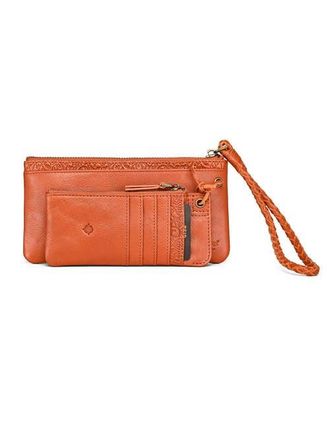 OLD TREND Marigold Genuine Leather Modular RFID Zip Wallet in Cognac at Nordstrom