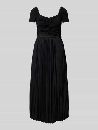 Guess Midikleid mit Raffungen Modell VERONICA in Black, Größe XS