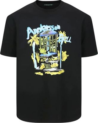Andersson Bell Palm Tree T-shirt - Zwart