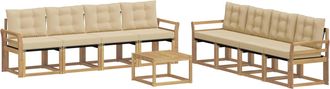 vidaXL Conjunto De Sof&aacute;s De Exterior 9 Uds. Y Beige Vidaxl