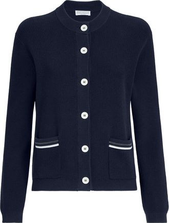 Brunello Cucinelli Cotton cardigan in Blue at Nordstrom, Size Xx-Small Eu