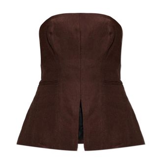 AllSaints Dames, Tops, Bruin, Maat: XS Linnen