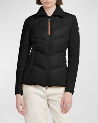 Moncler Puffer Knit Cardigan