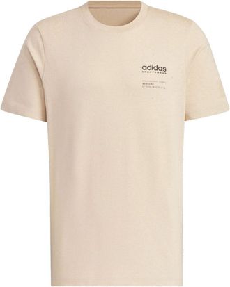 adidas Small Linear Logo T-Shirt Asia Sizing Beige JI9077