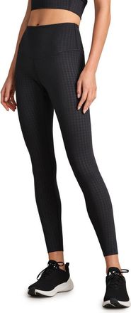 Rhone Revive 7/8 Leggings in Pure Black Houndstooth at Nordstrom, Size Small