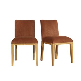 Robin des Bois Conjunto de 2 sillas de estilo contempor&aacute;neo en roble ardilla