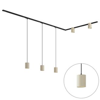 QAZQA Qazqa Sistema De Iluminaci&oacute;n De Riel Moderno Negro Con 3 Luces