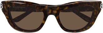 Balenciaga Sunglasses, female, Brown, Size: 54 MM Bb0430S Cat-eye Sunglasses