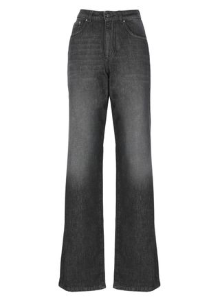 D.exterior Black Faded Cotton Denim Jeans
