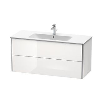 Duravit Duravit Xsquare Mueble De Pared 121.0 X 47.8 Cm, 2 Cajones, Para Lavabo Me De Starck 233612, Color (frente/cuerpo): Perla De Albaricoque Laca De Alto 