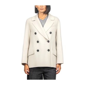 Max Mara Dames, Mantels, Grijs, Maat: XS Wol