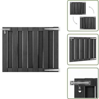 Les Tendances Cancello da Giardino in WPC 100x80 cm Grigio