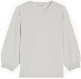 Max Mara S Sweater - Dames - Ronde hals truien - Beige - S - Wol - Truien & Vesten