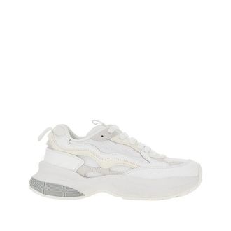 Emporio Armani Mesh sneakers with leather details Woman 36