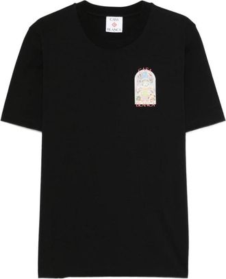 Casablanca Graphic Short Sleeve T-Shirt - Heren - T-shirts - Zwart - M - Katoen - Tops