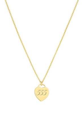 Set & Stones Alice Angel Numbers Necklace in Gold /555 at Nordstrom, Size 18