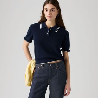 Levi's Supersoft Summer Short Sleeve Polo - Womens - XS - Blue