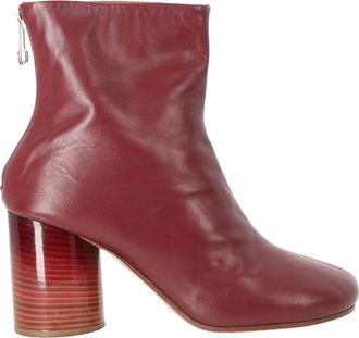 Maison Margiela Two Toned Ankle Boots in Red Leather