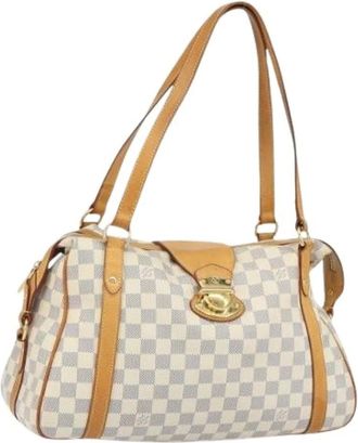 Louis Vuitton Pre-owned Handbags, female, White, Size: ONE SIZE Pre-owned Vintage Canvas Handbag