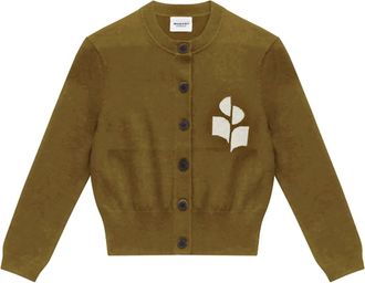 Isabel Marant Womens Newton Cardigan In Khaki