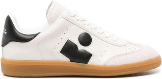 Isabel Marant Bryce leather sneakers - women - Calf Leather/Rubber/Calf Hair - 36 - Neutrals