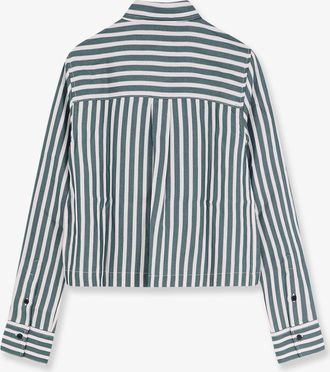 Closed Womens Cropped Shirt Classic Green Lyocell