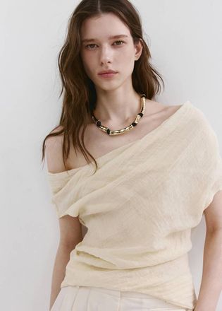 Mango Collana elementi metallo irregolari oro - Donna - Taglia unica - MANGO