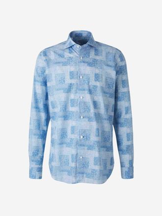 Vincenzo Di Ruggiero Napoli Paisley Cotton Shirt