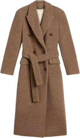 Golden Goose Abrigo de Lana Entallado Cruzado con Cintur&oacute;n - Coats - Mujer - Beige - XS